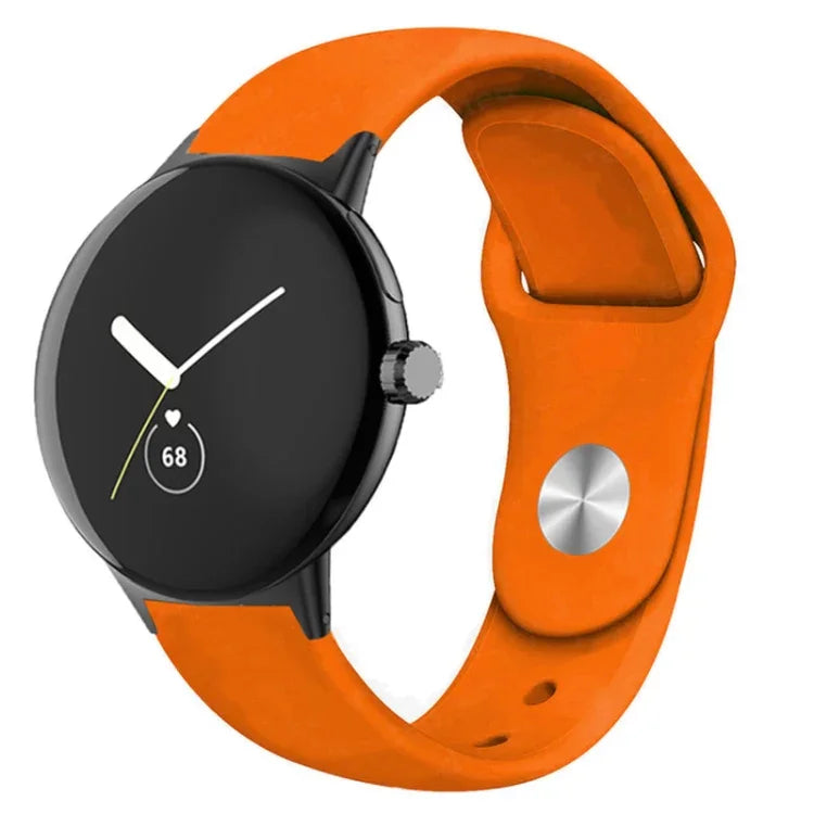Pulseira de Relógio em Silicone com Fecho Reverso Cor Sólida, Para Google Pixel Watch 4 / 3 / 2 / 1 41mm