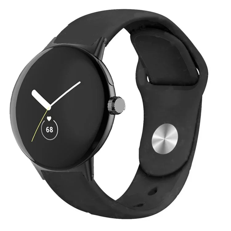 Pulseira de Relógio em Silicone com Fecho Reverso Cor Sólida, Para Google Pixel Watch 4 / 3 / 2 / 1 41mm
