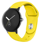 Pulseira de Relógio em Silicone com Fecho Reverso Cor Sólida, Para Google Pixel Watch 4 / 3 / 2 / 1 41mm