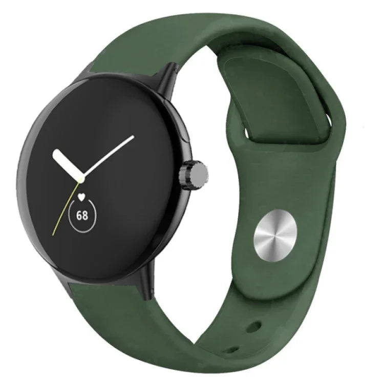 Pulseira de Relógio em Silicone com Fecho Reverso Cor Sólida, Para Google Pixel Watch 4 / 3 / 2 / 1 41mm