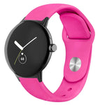 Pulseira de Relógio em Silicone com Fecho Reverso Cor Sólida, Para Google Pixel Watch 4 / 3 / 2 / 1 41mm