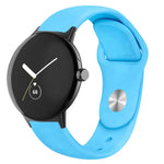 Pulseira de Relógio em Silicone com Fecho Reverso Cor Sólida, Para Google Pixel Watch 4 / 3 / 2 / 1 41mm