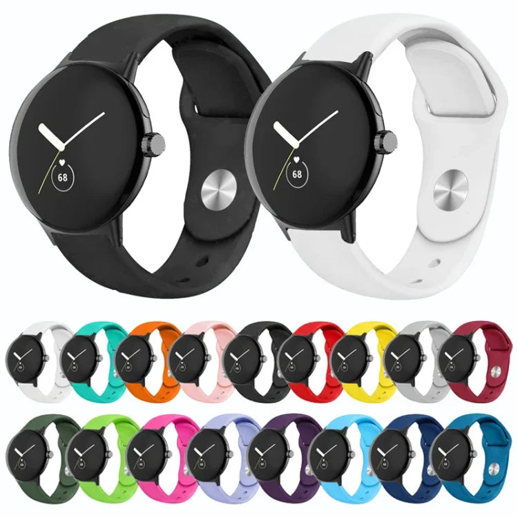 Pulseira de Relógio em Silicone com Fecho Reverso Cor Sólida, Para Google Pixel Watch 4 / 3 / 2 / 1 41mm