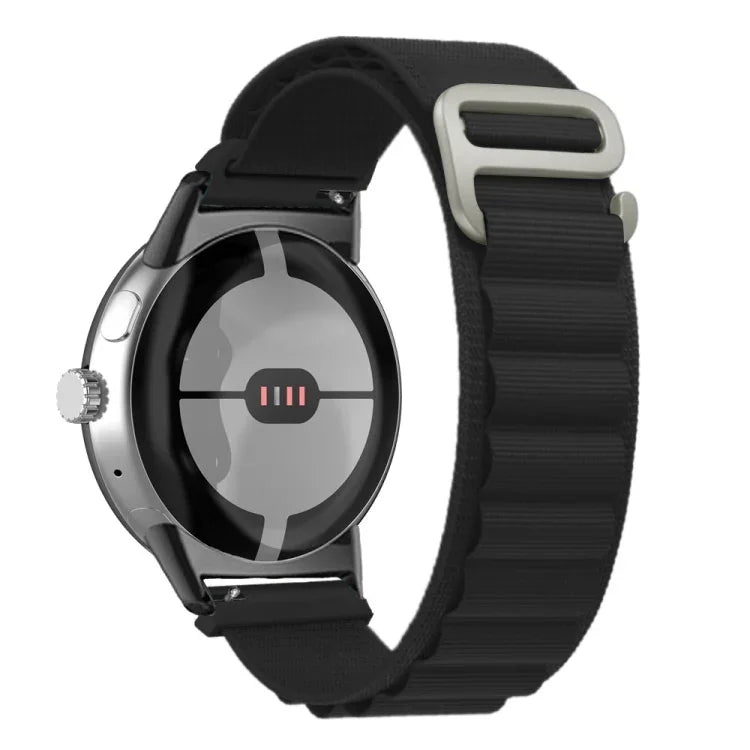 Pulseira de Relógio com Conector Preto em Nylon Loop, Para Google Pixel Watch 4 / 3 / 2 / 1 41mm