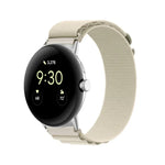 Pulseira de Relógio com Conector Prateado em Nylon Loop, Para Google Pixel Watch 4 / 3 / 2 / 1 41mm