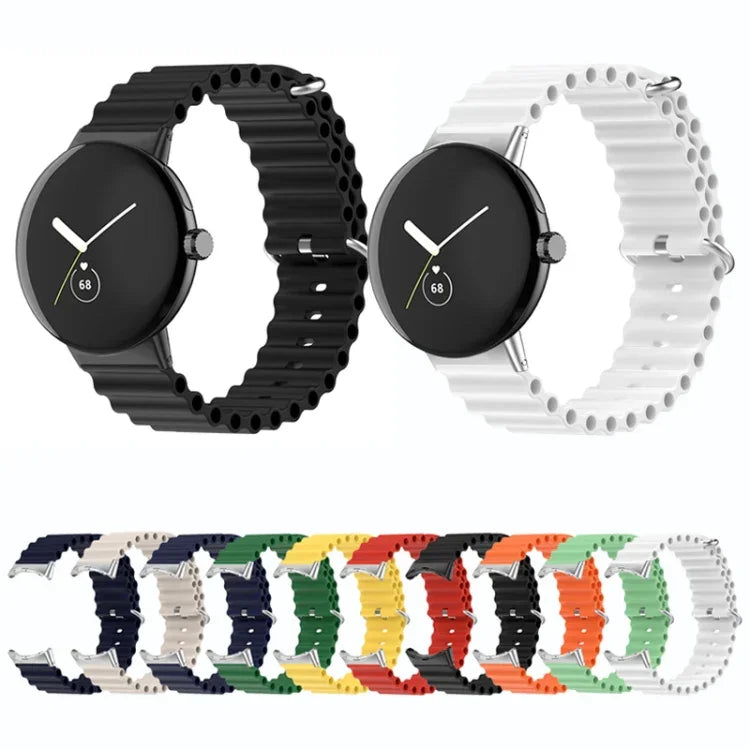 Pulseira de relógio em silicone Ocean, para Google Pixel Watch 4 / 3 / 2 / 1 41mm