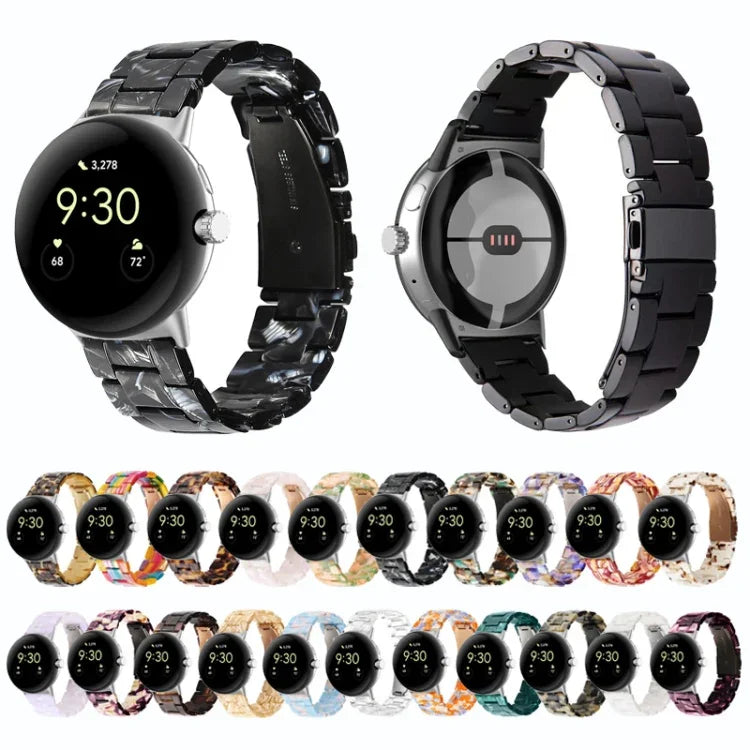 Three-beads Resin Watch Band, For Google Pixel Watch 4 / 3 / 2 / 1 41mm