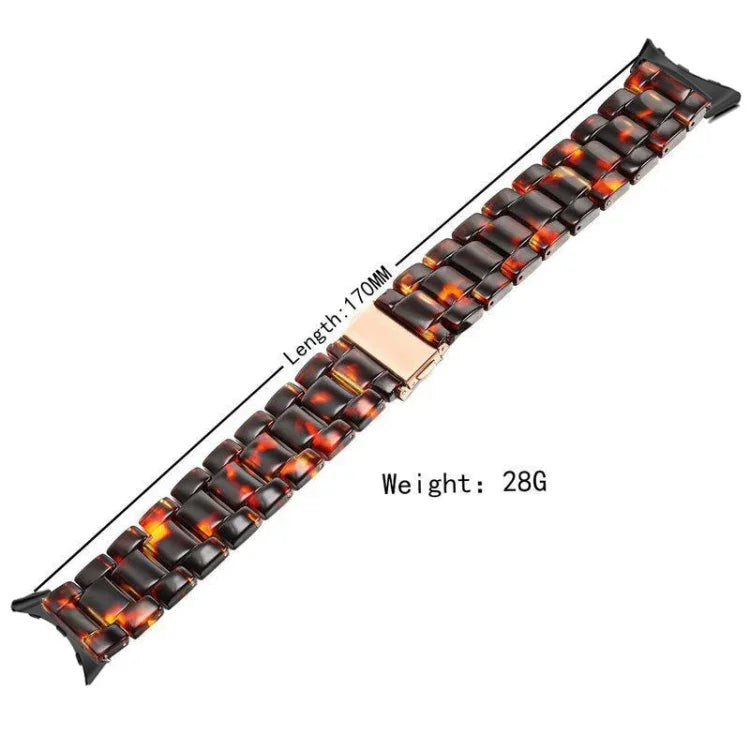 Three-beads Resin Watch Band, For Google Pixel Watch 4 / 3 / 2 / 1 41mm