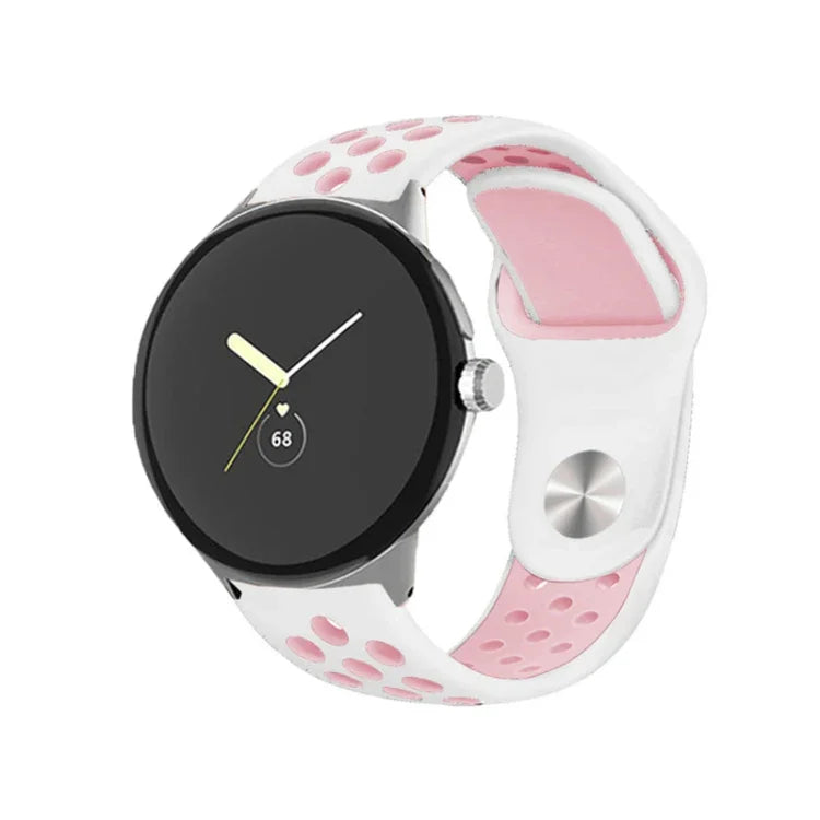 Correia de Relógio em Silicone com Fivela Reversa Bicolor, Para Google Pixel Watch 4 / 3 / 2 / 1 41mm