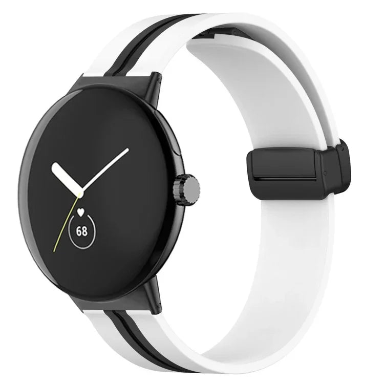 Correia de Relógio em Silicone com Fivela Dobrada Bicolor, Para Google Pixel Watch 4 / 3 / 2 / 1 41mm