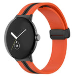 Correia de Relógio em Silicone com Fivela Dobrada Bicolor, Para Google Pixel Watch 4 / 3 / 2 / 1 41mm