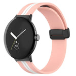 Correia de Relógio em Silicone com Fivela Dobrada Bicolor, Para Google Pixel Watch 4 / 3 / 2 / 1 41mm