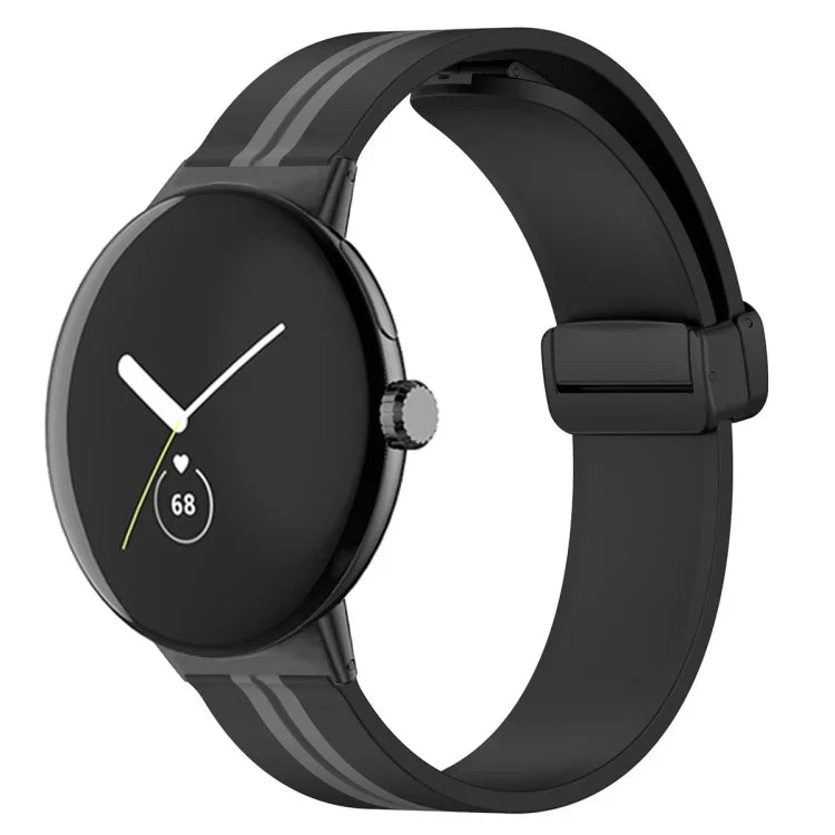 Correia de Relógio em Silicone com Fivela Dobrada Bicolor, Para Google Pixel Watch 4 / 3 / 2 / 1 41mm