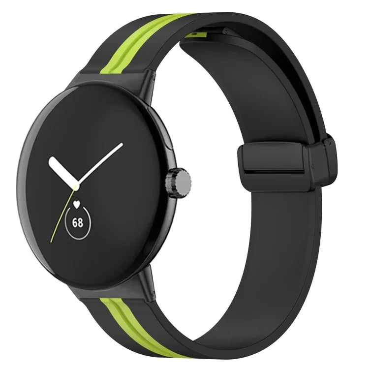 Correia de Relógio em Silicone com Fivela Dobrada Bicolor, Para Google Pixel Watch 4 / 3 / 2 / 1 41mm