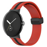 Correia de Relógio em Silicone com Fivela Dobrada Bicolor, Para Google Pixel Watch 4 / 3 / 2 / 1 41mm