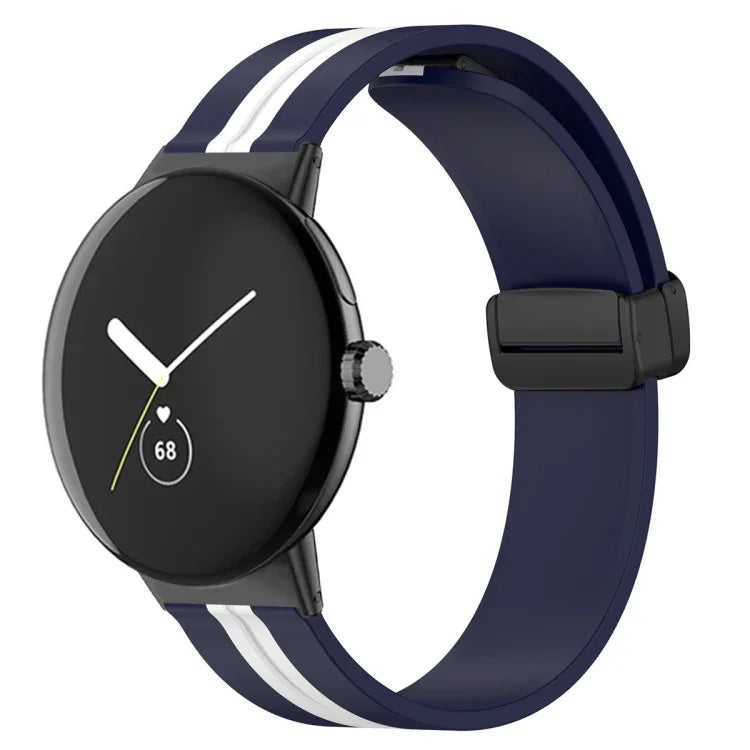 Correia de Relógio em Silicone com Fivela Dobrada Bicolor, Para Google Pixel Watch 4 / 3 / 2 / 1 41mm