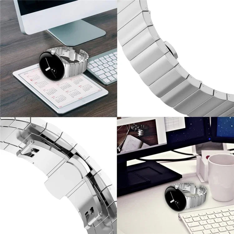 Correia de Relógio Metálica com Fivela Borboleta de Uma Conta, Para Google Pixel Watch 4 / 3 / 2 / 1 41mm