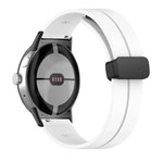 Solid-color Folding Buckle Silicone Watch Band, For Google Pixel Watch 4 / 3 / 2 / 1 41mm