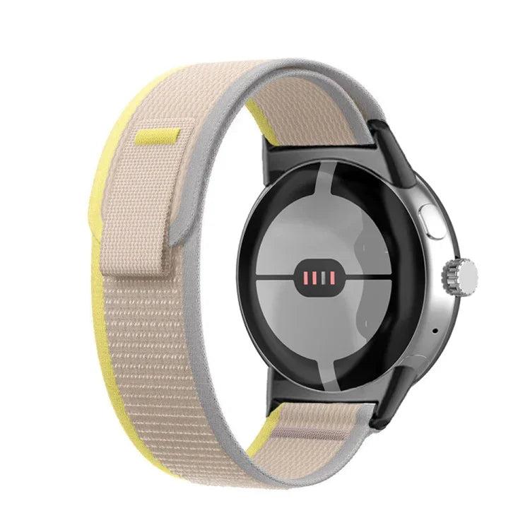 Correia de Relógio em Nylon com Conector Preto Loop, Para Google Pixel Watch 4 / 3 / 2 / 1 41mm