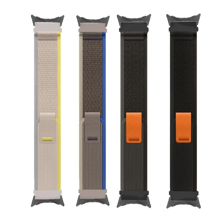 Correia de Relógio em Nylon com Conector Preto Loop, Para Google Pixel Watch 4 / 3 / 2 / 1 41mm