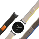 Correia de Relógio em Nylon com Conector Preto Loop, Para Google Pixel Watch 4 / 3 / 2 / 1 41mm