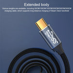 Para Steam Deck Gen2 Cabo de Dados Estéreo Curvo USB-C/Tipo-C Macho para USB-C/Tipo-C Macho 100W, 0,5m, 1m, 1,5m, 2m, 3m