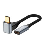Para Steam Deck Gen Cabo de Extensão Estéreo Curvo USB-C/Tipo-C Macho para USB-C/Tipo-C Fêmea 100W, 0,5m, 1m, 1,5m, 2m, 3m