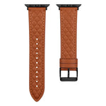 Correia de Relógio em Couro Genuíno com Padrão de Losangos Para Apple Watch Série 8&7 41mm / SE 2&6&SE&5&4 40mm / 3&2&1 38mm, Para Apple Watch Série 8&7 41mm / SE 2&6&SE&5&4 40mm / 3&2&1 38mm