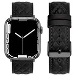 Correia de Relógio em Couro Genuíno com Padrão de Losangos Para Apple Watch Série 8&7 41mm / SE 2&6&SE&5&4 40mm / 3&2&1 38mm, Para Apple Watch Série 8&7 41mm / SE 2&6&SE&5&4 40mm / 3&2&1 38mm