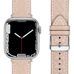 Correia de Relógio em Couro Genuíno com Padrão de Losangos Para Apple Watch Série 8&7 41mm / SE 2&6&SE&5&4 40mm / 3&2&1 38mm, Para Apple Watch Série 8&7 41mm / SE 2&6&SE&5&4 40mm / 3&2&1 38mm