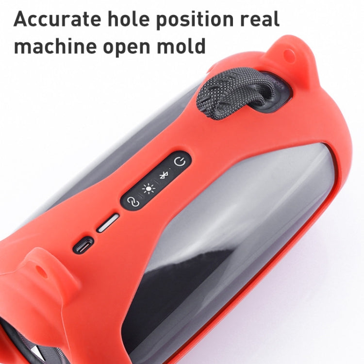 Capa de Silicone para Altifalante Bluetooth com Efeito de Luz Colorida e Alça de Ombro, Para JBL Pulse 5 Preto, Para JBL Pulse 5 Vermelho, Para JBL Pulse 5 Azul
