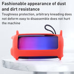 Capa de Silicone para Altifalante Bluetooth com Efeito de Luz Colorida e Alça de Ombro, Para JBL Pulse 5 Preto, Para JBL Pulse 5 Vermelho, Para JBL Pulse 5 Azul