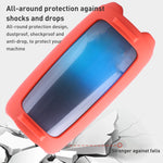 Capa de Silicone para Altifalante Bluetooth com Efeito de Luz Colorida e Alça de Ombro, Para JBL Pulse 5 Preto, Para JBL Pulse 5 Vermelho, Para JBL Pulse 5 Azul