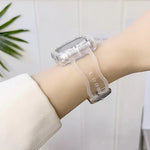 TPU Integrated Case Watch Band, For Apple Watch Series 9&8&7 41mm/SE2025&SE 2&6&SE&5&4 40mm, For Apple Watch Series 9&8&7 45mm/SE2025&SE 2&6&SE&5&4 44mm