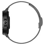 CF12 Pulseira de Aço Inteligente Resistente à Água de 1,2 polegadas Suporta Monitorização da Frequência Cardíaca / Monitorização da Pressão Arterial, Pulseira de Aço CF12 (Preto)