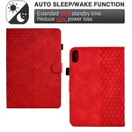 Capa inteligente para tablet em couro com relevo em losango para iPad 10ª geração 10.9 2022, para iPad 10ª geração 10.9 2022