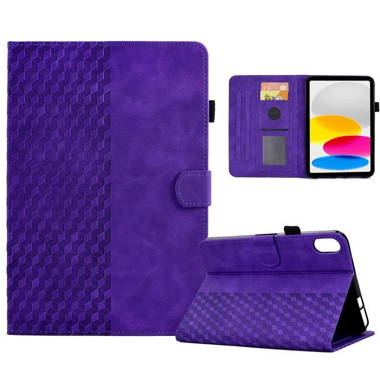 Capa inteligente para tablet em couro com relevo em losango para iPad 10ª geração 10.9 2022, para iPad 10ª geração 10.9 2022