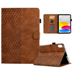 Capa inteligente para tablet em couro com relevo em losango para iPad 10ª geração 10.9 2022, para iPad 10ª geração 10.9 2022