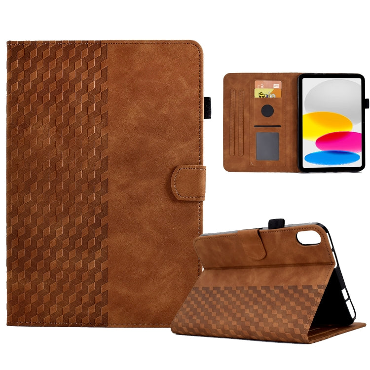 Capa inteligente para tablet em couro com relevo em losango para iPad 10ª geração 10.9 2022, para iPad 10ª geração 10.9 2022