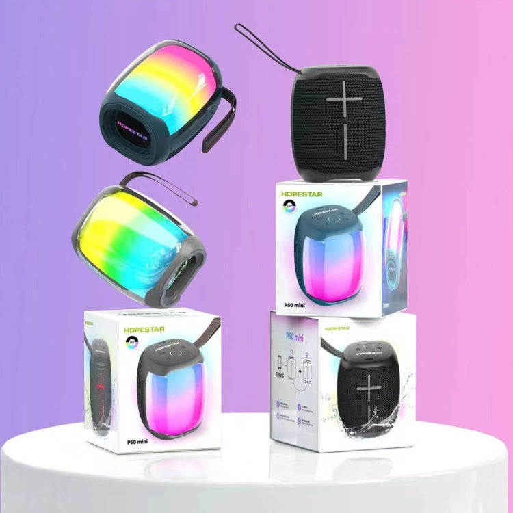 Coluna Bluetooth Impermeável HOPESTAR P50 mini com Luz RGB para Exterior, P50 mini
