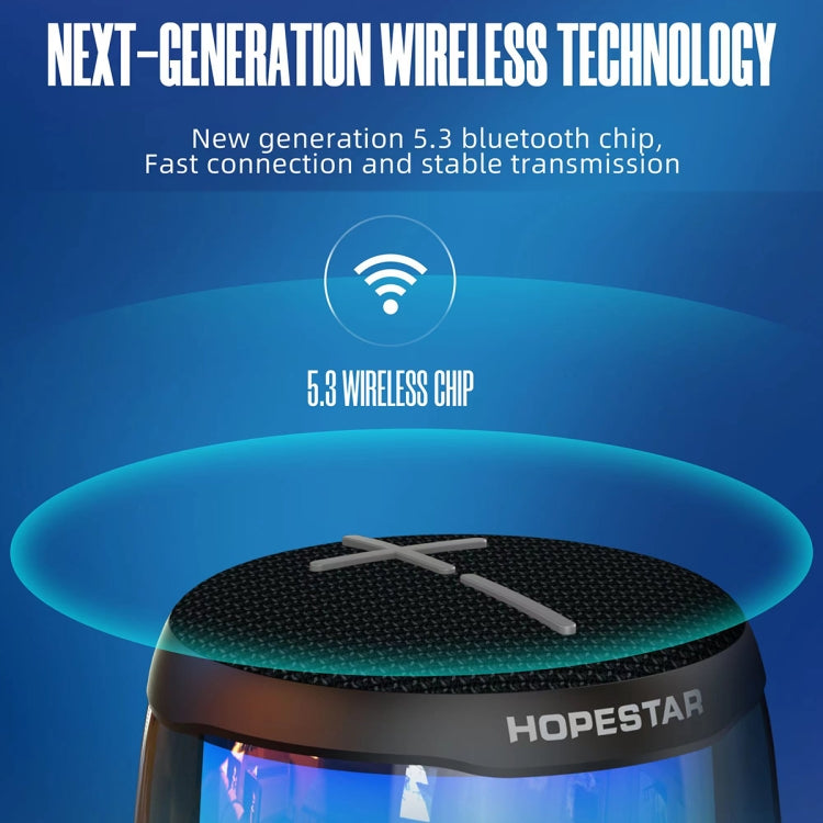 Coluna Bluetooth Impermeável HOPESTAR P49 Tone Pulse com Luz RGB, P49(Azul), P49(Preto), P49(Cinzento)