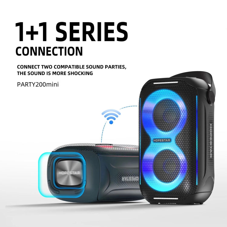 Coluna Bluetooth Portátil HOPESTAR Party200 mini Tone Pulse com Luz RGB, Party200 mini