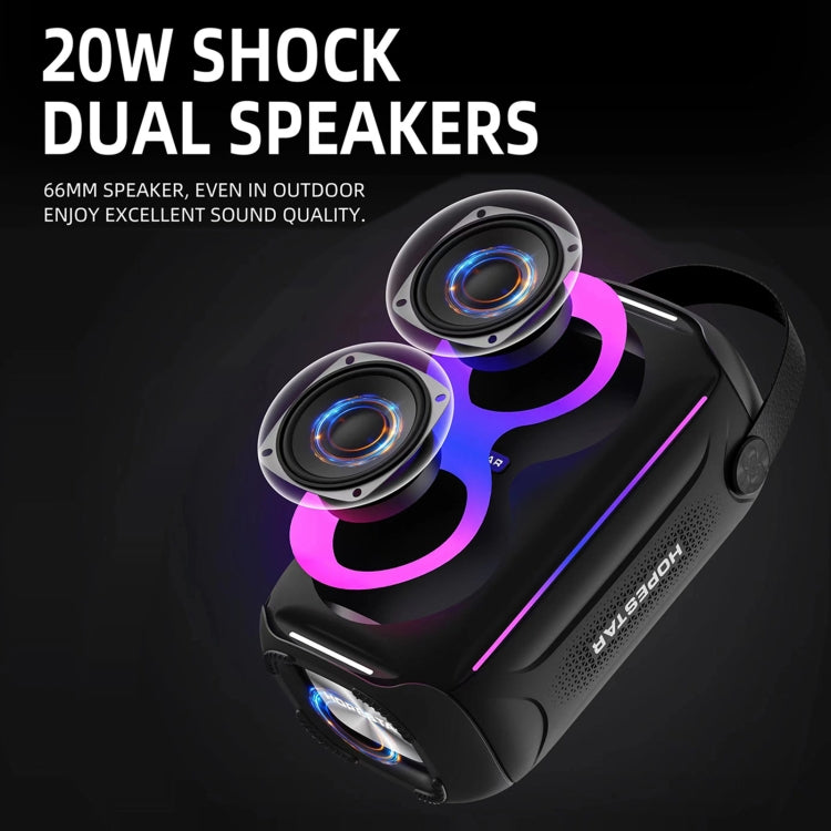 Coluna Bluetooth Portátil HOPESTAR Party200 mini Tone Pulse com Luz RGB, Party200 mini