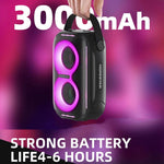 Coluna Bluetooth Portátil HOPESTAR Party200 mini Tone Pulse com Luz RGB, Party200 mini