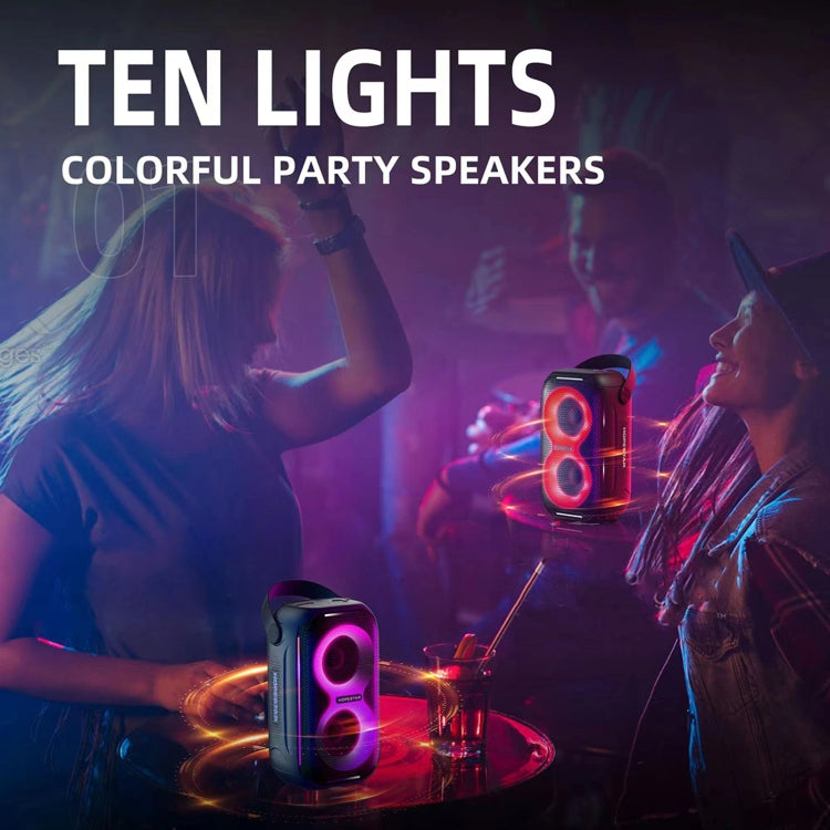 Coluna Bluetooth Portátil HOPESTAR Party200 mini Tone Pulse com Luz RGB, Party200 mini