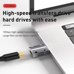 Adaptador Reto de Liga de Zinco Tipo-C Fêmea para USB 3.0 Macho 120W, Tipo-C Fêmea para USB 3.0 Macho Reto