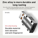 Adaptador Reto de Liga de Zinco Tipo-C Fêmea para USB 3.0 Macho 120W, Tipo-C Fêmea para USB 3.0 Macho Reto
