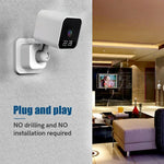 DP27 Câmara WiFi Relógio com Ficha, Suporta Intercomunicador de Voz Bidirecional & Monitorização Móvel, Ficha US, Ficha EU