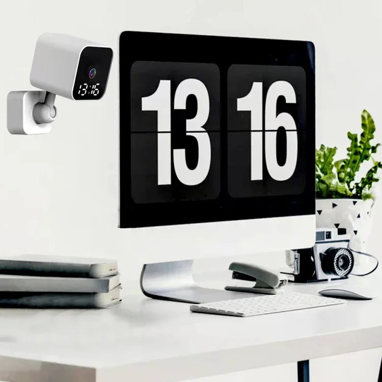 DP27 Câmara WiFi Relógio com Ficha, Suporta Intercomunicador de Voz Bidirecional & Monitorização Móvel, Ficha US, Ficha EU