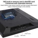 Moldura Digital de Fotos WiFi Cloud com Ecrã IPS de 15 polegadas, RK3126C Quad Core até 1,5GHz, Android 6.0, 1GB+16GB, Ficha AU, Ficha US, Ficha UE, Ficha UK